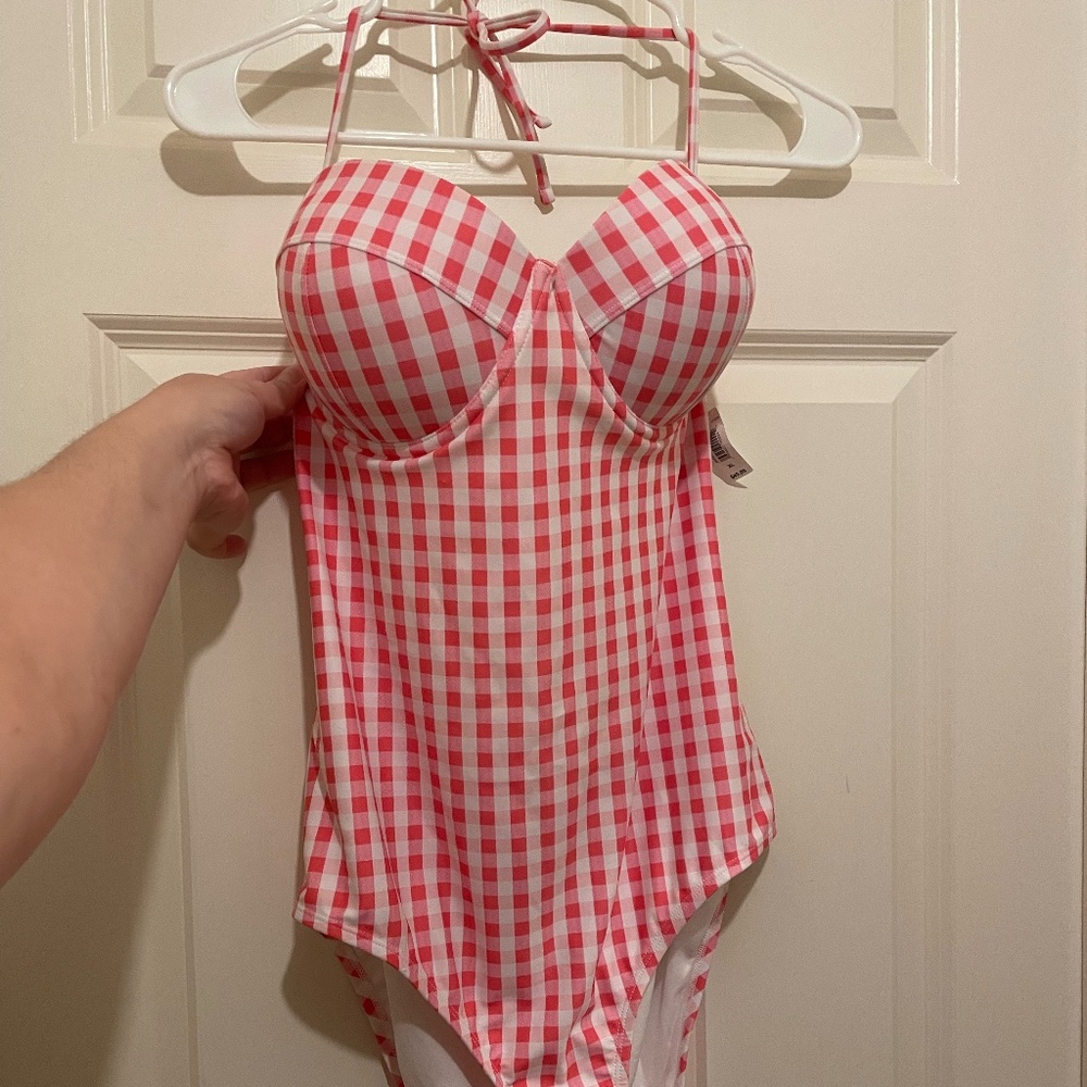 Gingham One Piece Bathing Suit
